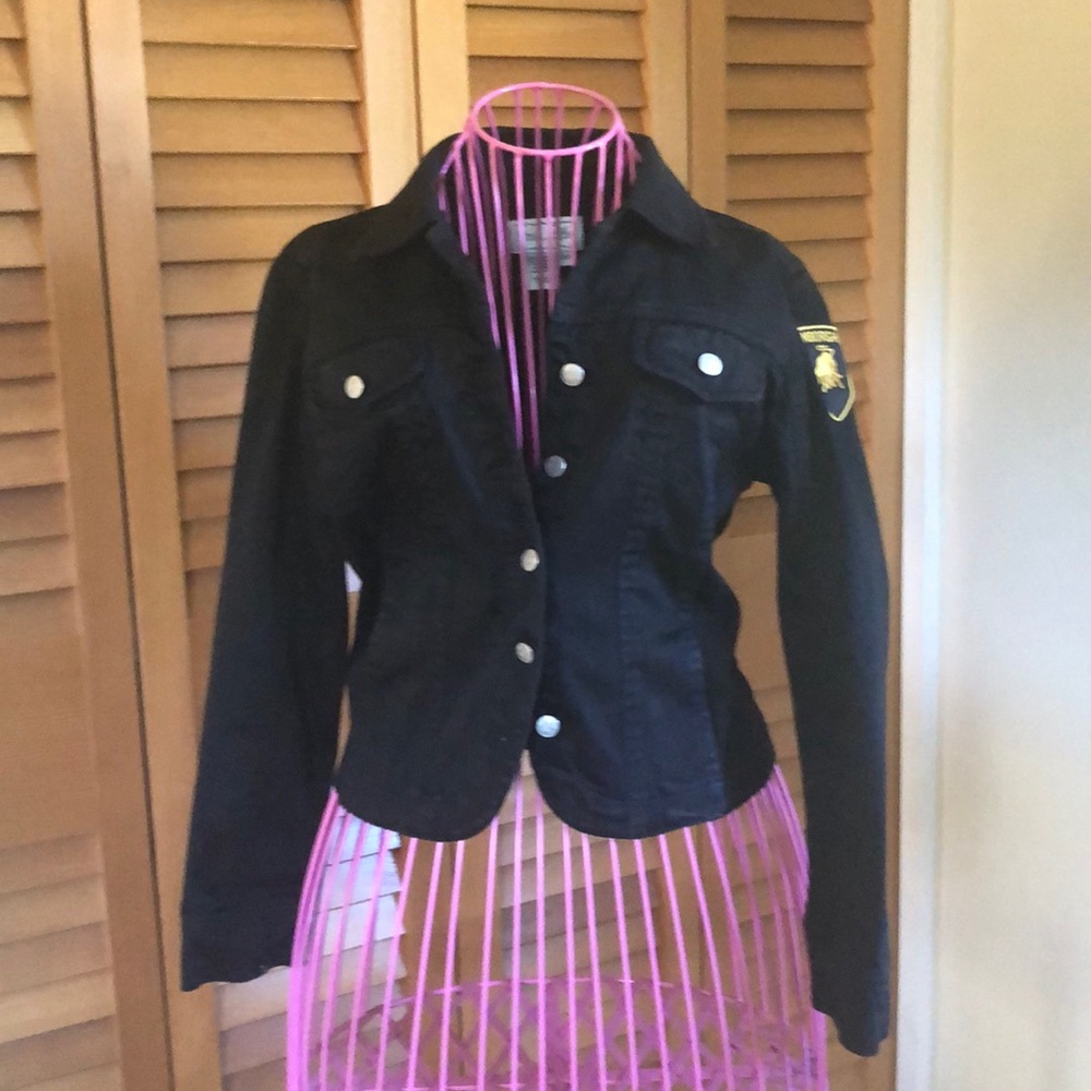 Black denim jacket